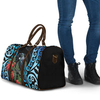 Tui Bird Kakabeak New Zealand Travel Bag Clianthus Galaxy Maori Koru Pattern LT22 - Polynesian Pride