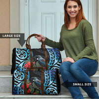Tui Bird Kakabeak New Zealand Travel Bag Clianthus Galaxy Maori Koru Pattern LT22 - Polynesian Pride