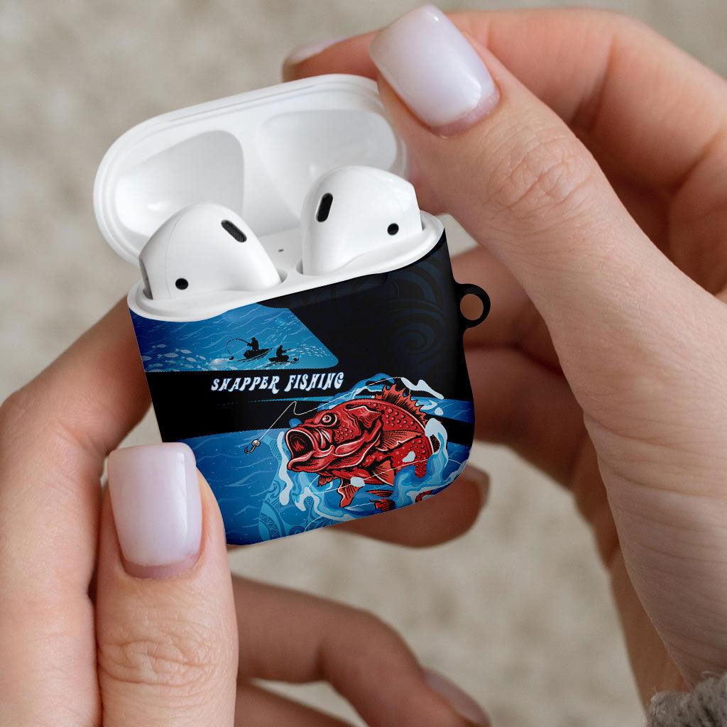 Snapper Fishing New Zealand AirPods Case Tamure Fish Hook Maori Pattern LT22 - Polynesian Pride
