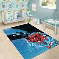 Snapper Fishing New Zealand Area Rug Tamure Fish Hook Maori Pattern LT22 - Polynesian Pride