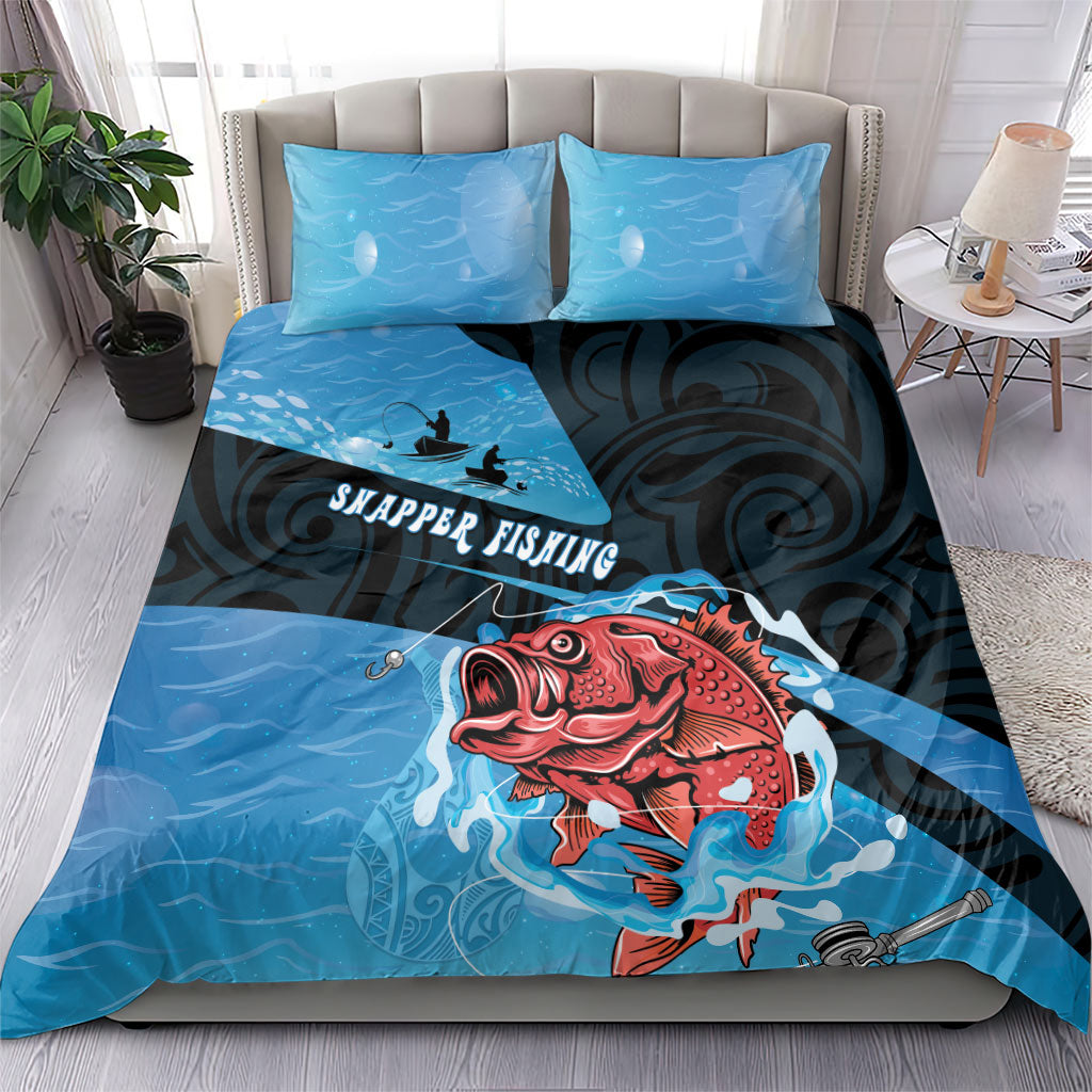 Snapper Fishing New Zealand Bedding Set Tamure Fish Hook Maori Pattern LT22 - Polynesian Pride