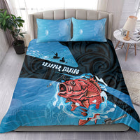 Snapper Fishing New Zealand Bedding Set Tamure Fish Hook Maori Pattern LT22 - Polynesian Pride