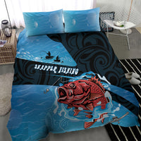 Snapper Fishing New Zealand Bedding Set Tamure Fish Hook Maori Pattern LT22 - Polynesian Pride