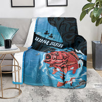 Snapper Fishing New Zealand Blanket Tamure Fish Hook Maori Pattern LT22 - Polynesian Pride