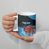 Personalised Snapper Fishing New Zealand Ceramic Mug Tamure Fish Hook Maori Pattern LT22 - Polynesian Pride