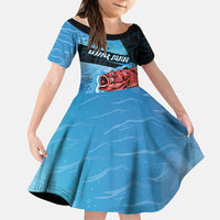 Personalised Snapper Fishing New Zealand Family Matching Tank Maxi Dress and Hawaiian Shirt Tamure Fish Hook Maori Pattern