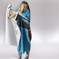 Snapper Fishing New Zealand Hooded Blanket Tamure Fish Hook Maori Pattern