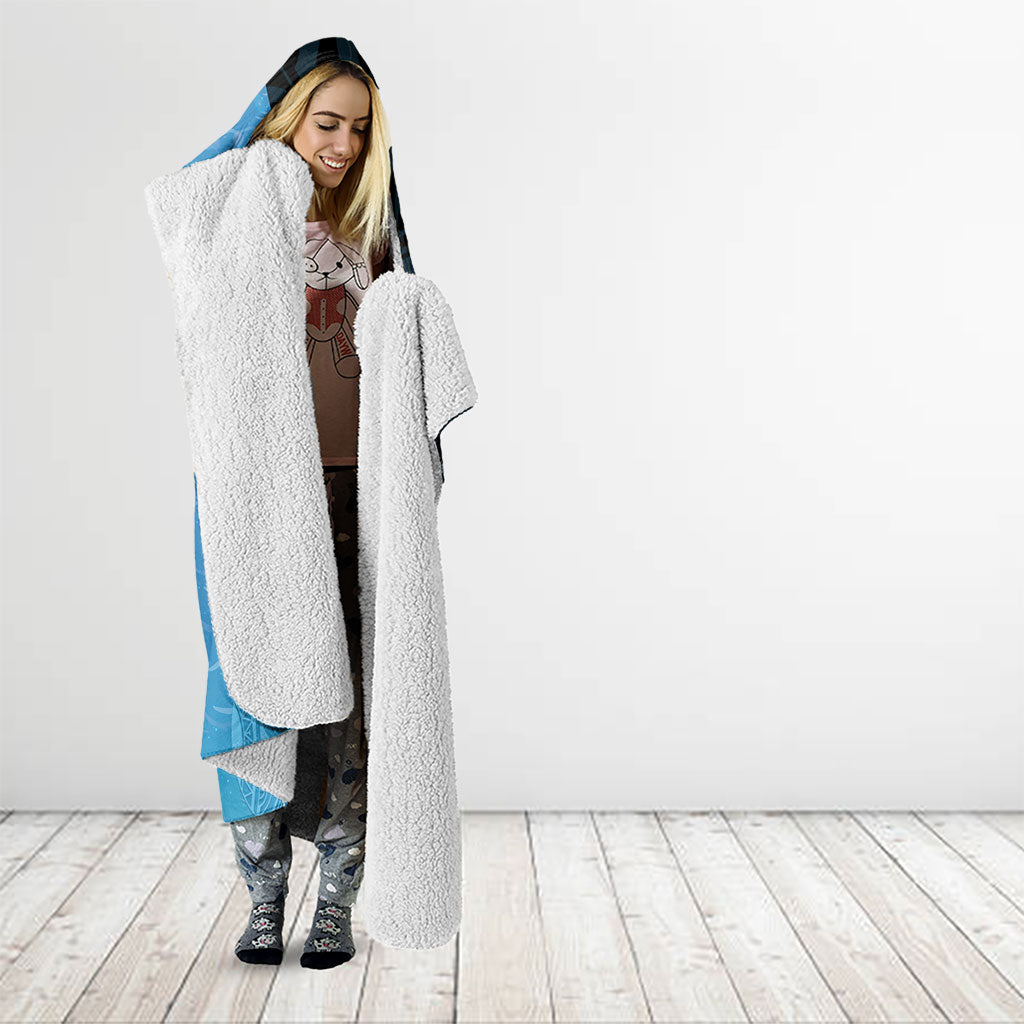 Snapper Fishing New Zealand Hooded Blanket Tamure Fish Hook Maori Pattern
