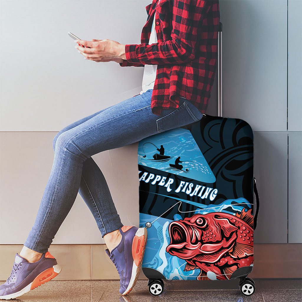 Snapper Fishing New Zealand Luggage Cover Tamure Fish Hook Maori Pattern LT22 - Polynesian Pride