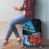 Snapper Fishing New Zealand Luggage Cover Tamure Fish Hook Maori Pattern LT22 - Polynesian Pride