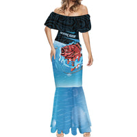 Personalised Snapper Fishing New Zealand Mermaid Dress Tamure Fish Hook Maori Pattern LT22 - Polynesian Pride