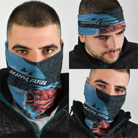 Snapper Fishing New Zealand Neck Gaiter Tamure Fish Hook Maori Pattern LT22 - Polynesian Pride