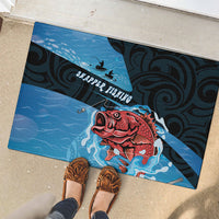 Snapper Fishing New Zealand Rubber Doormat Tamure Fish Hook Maori Pattern LT22 - Polynesian Pride
