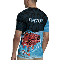 Personalised Snapper Fishing New Zealand Rugby Jersey Tamure Fish Hook Maori Pattern LT22 - Polynesian Pride