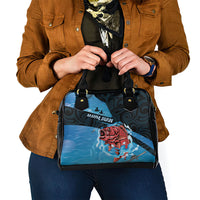 Snapper Fishing New Zealand Shoulder Handbag Tamure Fish Hook Maori Pattern LT22 - Polynesian Pride