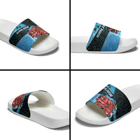 Snapper Fishing New Zealand Slide Sandals Tamure Fish Hook Maori Pattern LT22 - Polynesian Pride