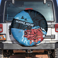 Snapper Fishing New Zealand Spare Tire Cover Tamure Fish Hook Maori Pattern LT22 Blue - Polynesian Pride