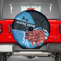 Snapper Fishing New Zealand Spare Tire Cover Tamure Fish Hook Maori Pattern LT22 - Polynesian Pride