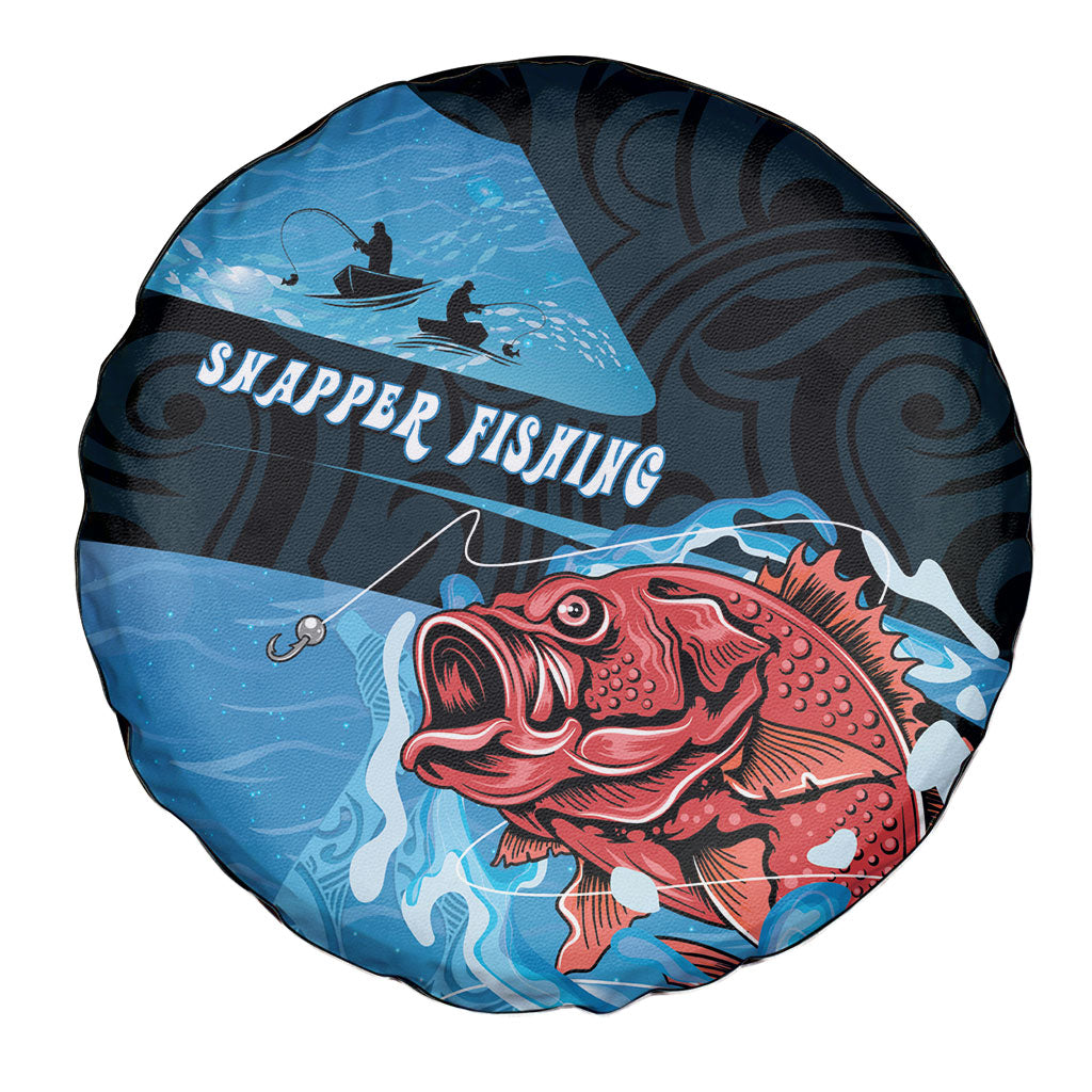 Snapper Fishing New Zealand Spare Tire Cover Tamure Fish Hook Maori Pattern LT22 - Polynesian Pride