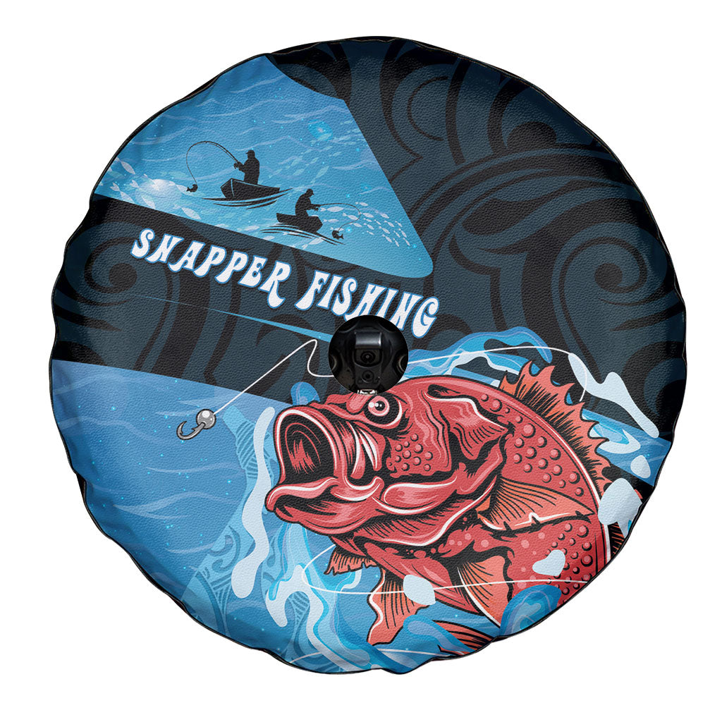 Snapper Fishing New Zealand Spare Tire Cover Tamure Fish Hook Maori Pattern LT22 - Polynesian Pride