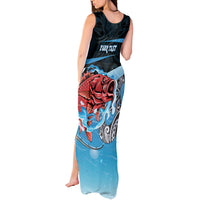 Personalised Snapper Fishing New Zealand Tank Maxi Dress Tamure Fish Hook Maori Pattern