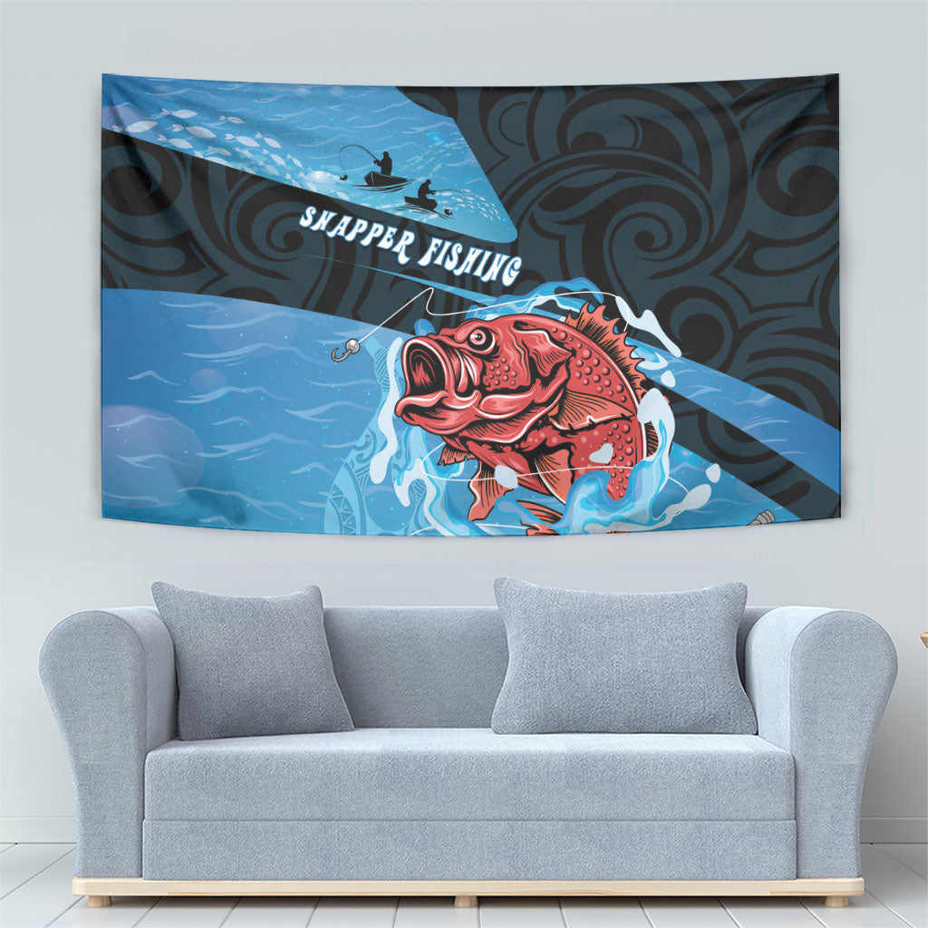 Snapper Fishing New Zealand Tapestry Tamure Fish Hook Maori Pattern LT22 - Polynesian Pride