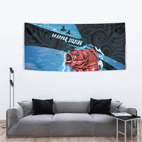 Snapper Fishing New Zealand Tapestry Tamure Fish Hook Maori Pattern LT22 - Polynesian Pride