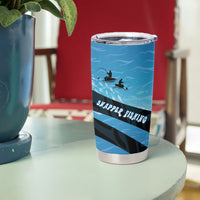 Personalised Snapper Fishing New Zealand Tumbler Cup Tamure Fish Hook Maori Pattern LT22 - Polynesian Pride