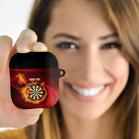 Personalised Darts New Zealand AirPods Case Silver Fern Red Color LT22 - Polynesian Pride