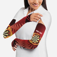 Personalised Darts New Zealand Arm Sleeves Silver Fern Red Color LT22 - Polynesian Pride