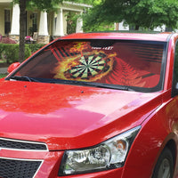 Personalised Darts New Zealand Auto Sun Shade Silver Fern Red Color LT22 - Polynesian Pride