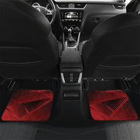Personalised Darts New Zealand Car Mats Silver Fern Red Color LT22 Set 2pcs - Back Red - Polynesian Pride