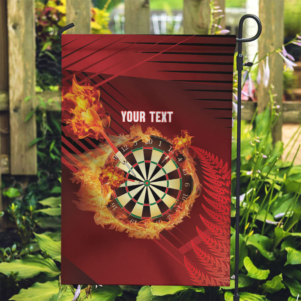 Personalised Darts New Zealand Garden Flag Silver Fern Red Color LT22 Garden Flag Red - Polynesian Pride