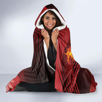 Personalised Darts New Zealand Hooded Blanket Silver Fern Red Color LT22 - Polynesian Pride