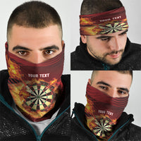 Personalised Darts New Zealand Neck Gaiter Silver Fern Red Color LT22 - Polynesian Pride