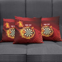 Personalised Darts New Zealand Pillow Cover Silver Fern Red Color LT22 - Polynesian Pride
