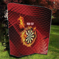 Personalised Darts New Zealand Quilt Silver Fern Red Color LT22 - Polynesian Pride