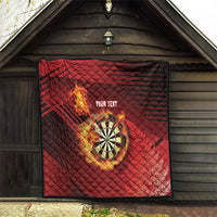 Personalised Darts New Zealand Quilt Silver Fern Red Color LT22 - Polynesian Pride