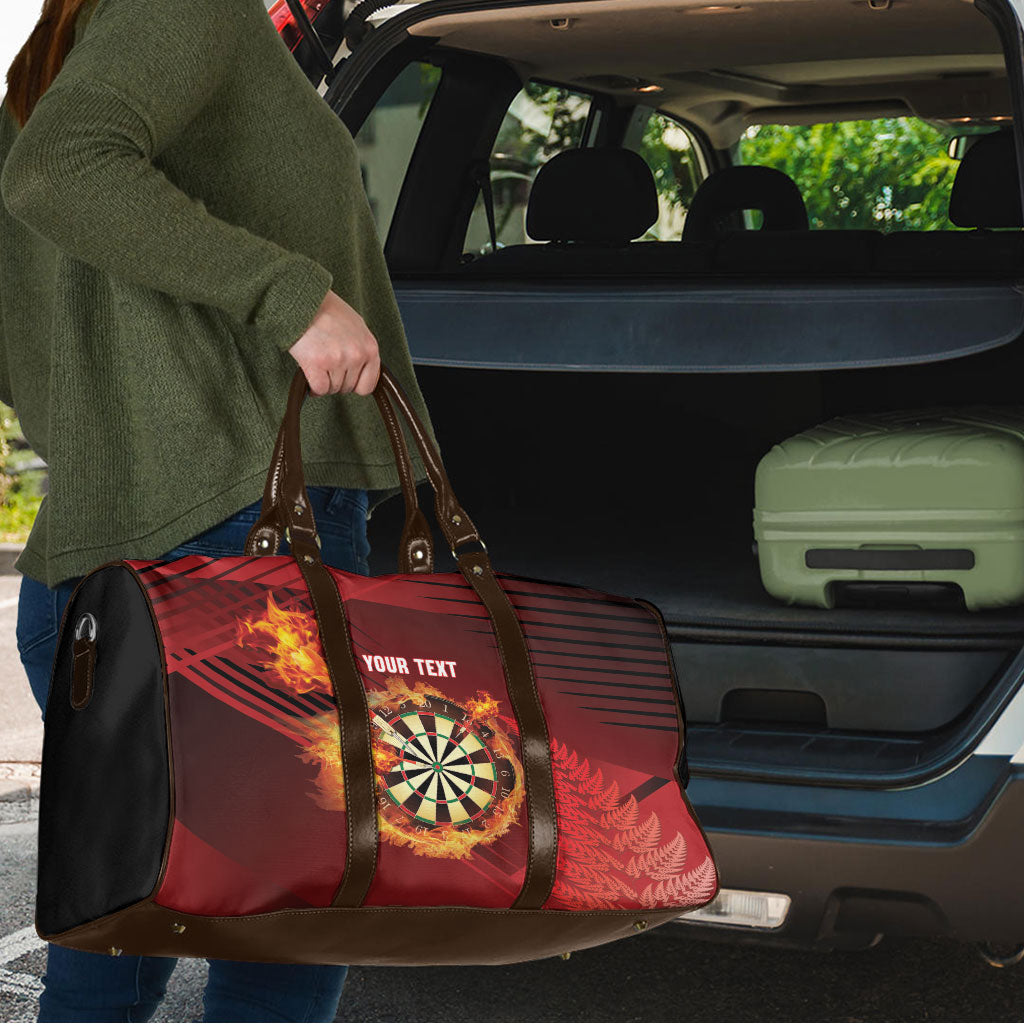 Personalised Darts New Zealand Travel Bag Silver Fern Red Color LT22 - Polynesian Pride