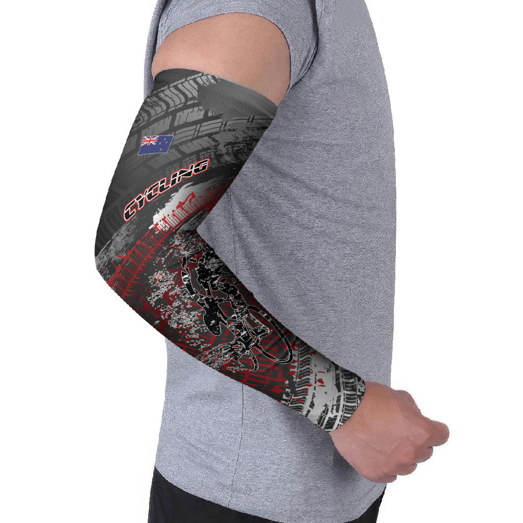 Personalised Cycling New Zealand Arm Sleeves Aotearoa Pride Sportswear LT22 - Polynesian Pride