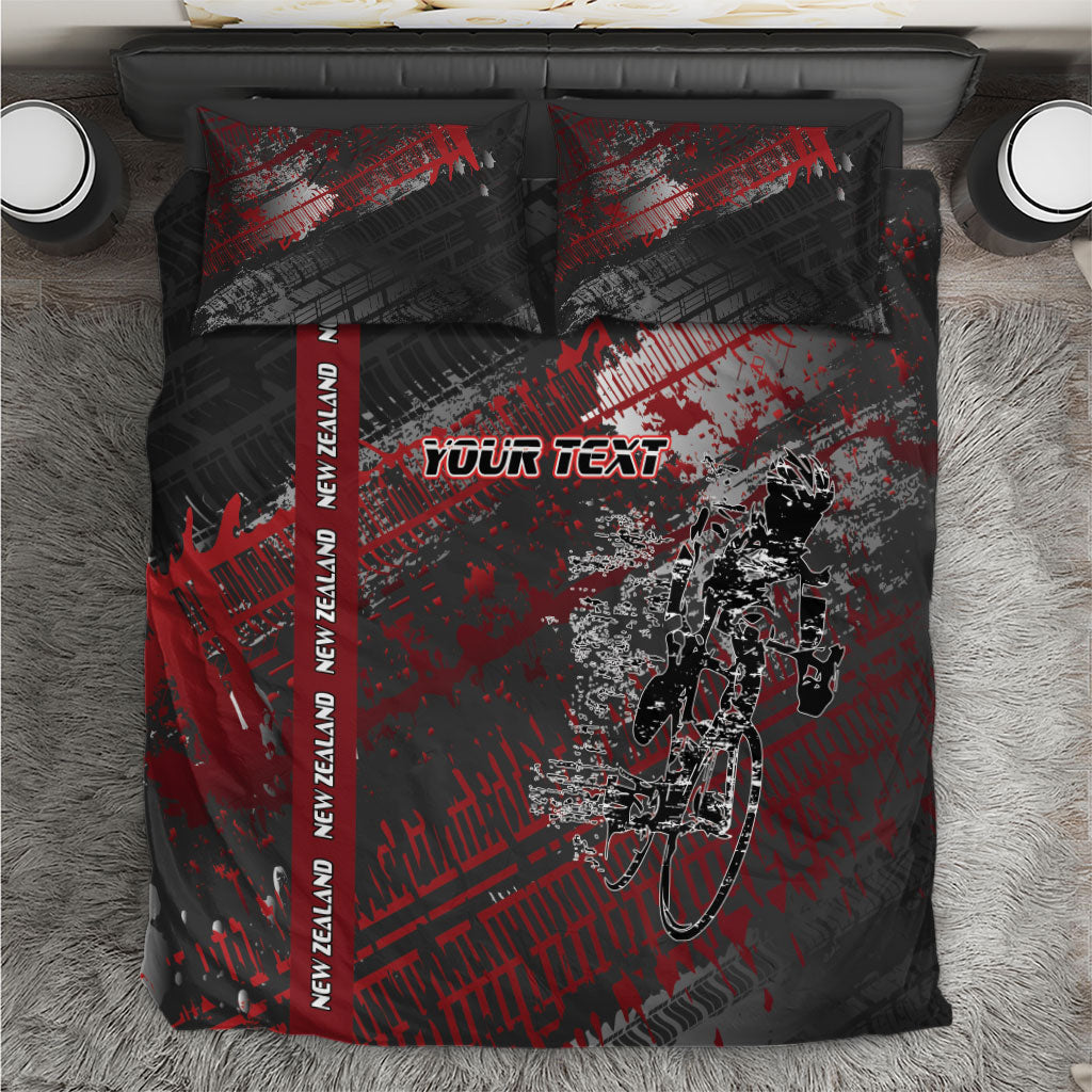 Personalised Cycling New Zealand Bedding Set Aotearoa Pride Sportswear LT22 Red - Polynesian Pride