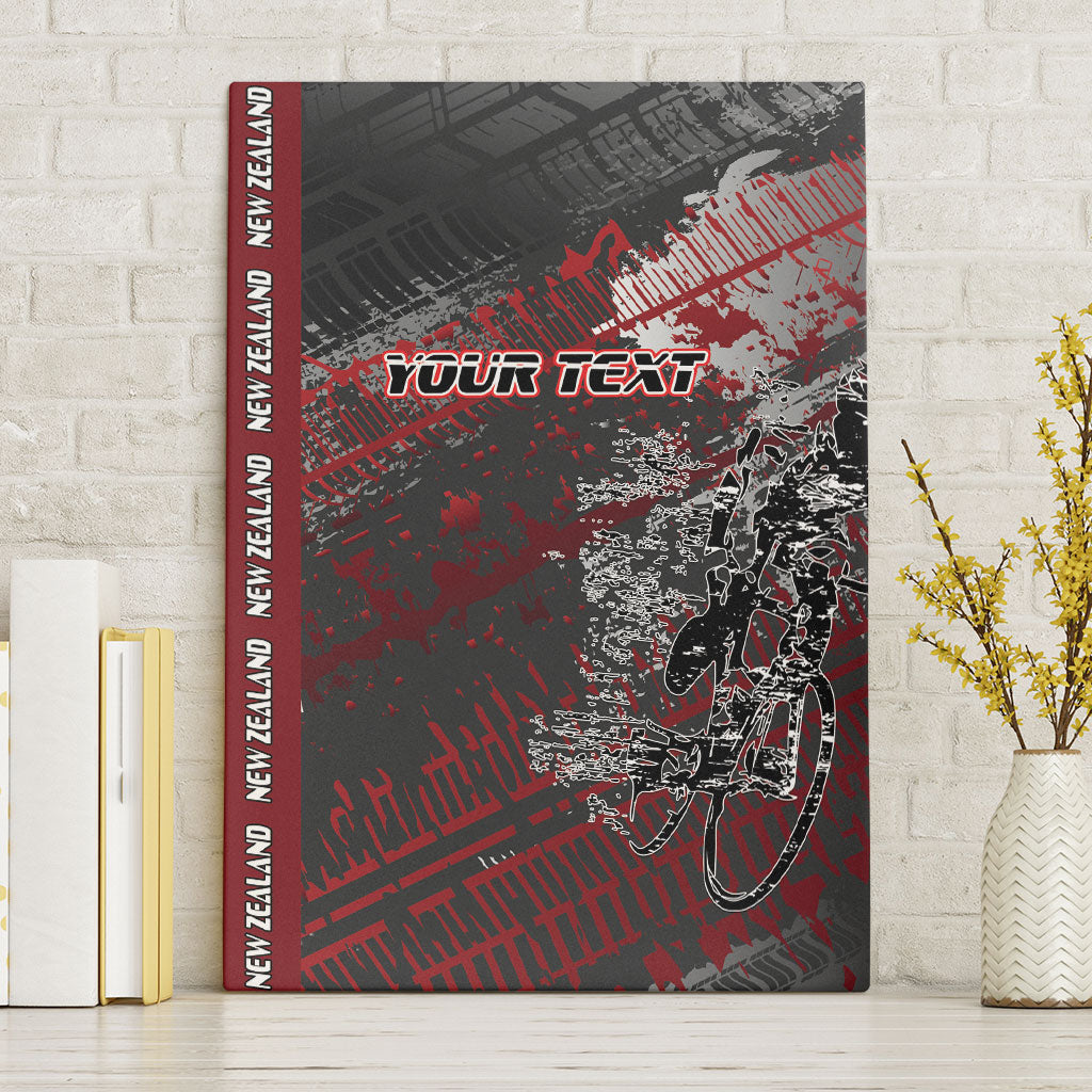Personalised Cycling New Zealand Canvas Wall Art Aotearoa Pride Sportswear LT22 Without Frame Red - Polynesian Pride