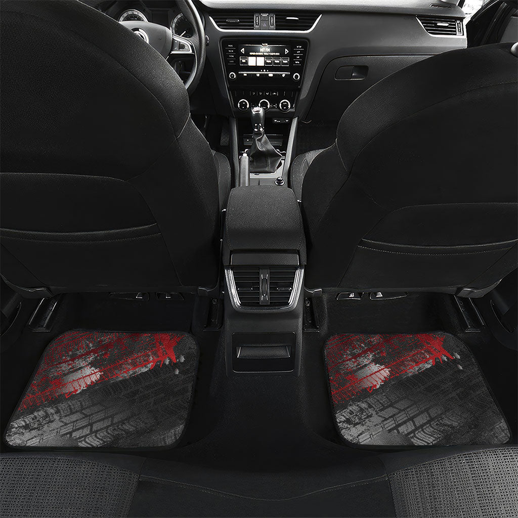 Personalised Cycling New Zealand Car Mats Aotearoa Pride Sportswear LT22 Set 2pcs - Back Red - Polynesian Pride