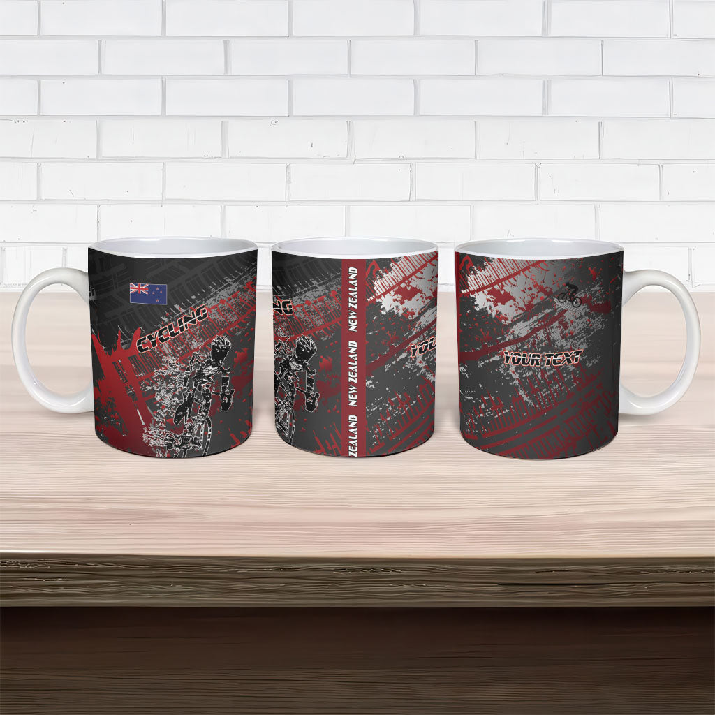 Personalised Cycling New Zealand Ceramic Mug Aotearoa Pride Sportswear LT22 - Polynesian Pride