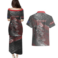 Personalised Cycling New Zealand Couples Matching Puletasi and Hawaiian Shirt Aotearoa Pride Sportswear