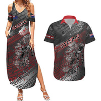 Personalised Cycling New Zealand Couples Matching Summer Maxi Dress and Hawaiian Shirt Aotearoa Pride Sportswear
