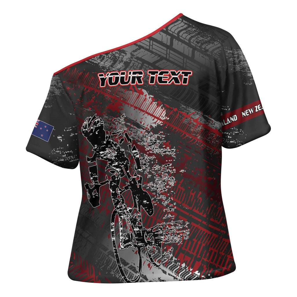 Personalised Cycling New Zealand Cross Shoulder Shirt Aotearoa Pride Sportswear