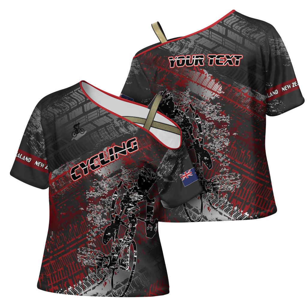 Personalised Cycling New Zealand Cross Shoulder Shirt Aotearoa Pride Sportswear