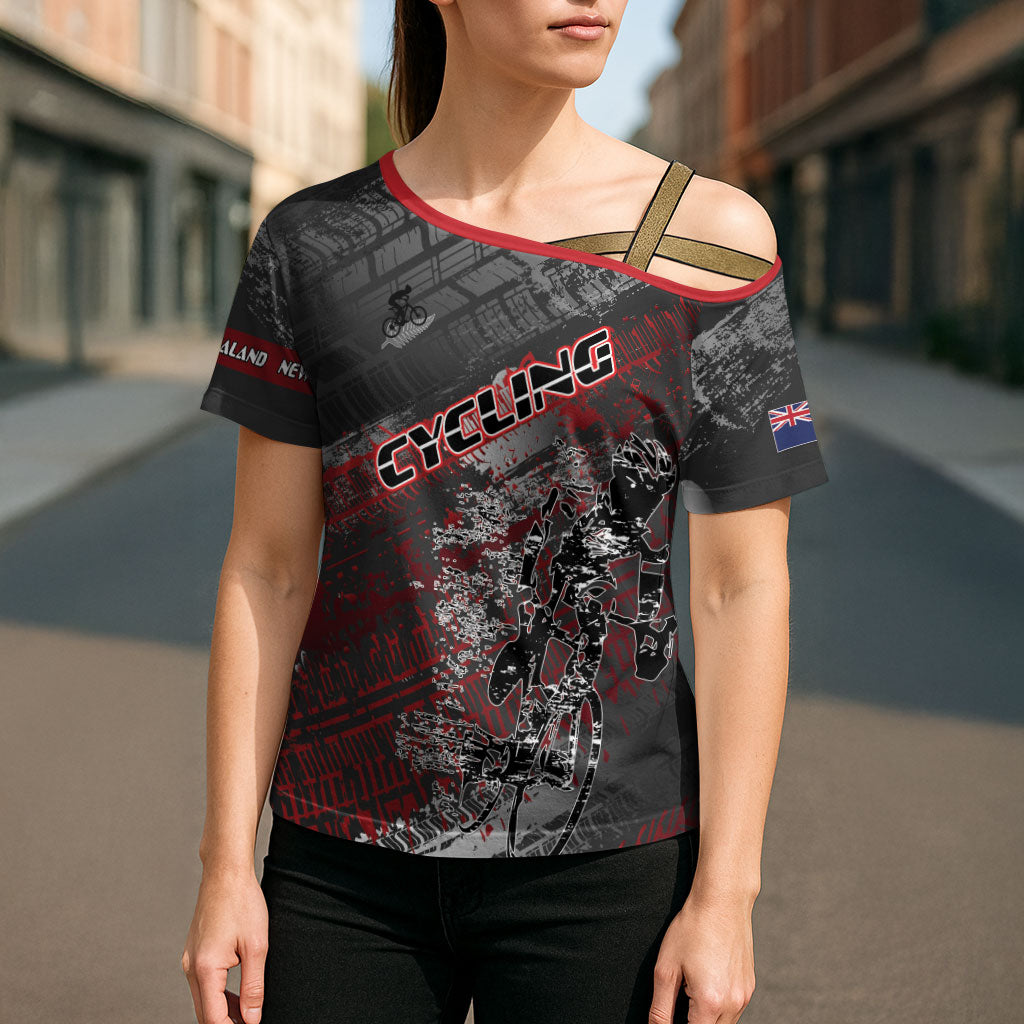 Personalised Cycling New Zealand Cross Shoulder Shirt Aotearoa Pride Sportswear