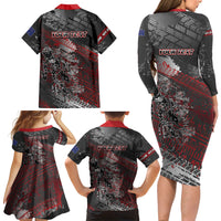 Personalised Cycling New Zealand Family Matching Long Sleeve Bodycon Dress and Hawaiian Shirt Aotearoa Pride Sportswear
